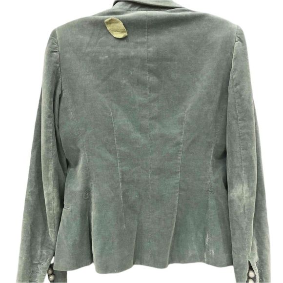 MOSCHINO "Cheap and Chic" Grey Corduroy Blazer with Flower/Leaves Appliques - Picture 2 of 9